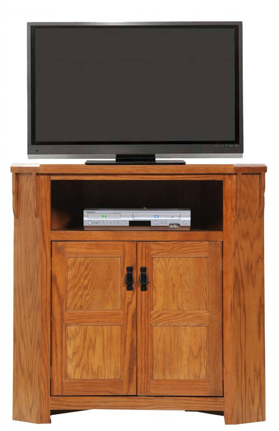 Picture of Oak Promo Tall Corner TV Stand