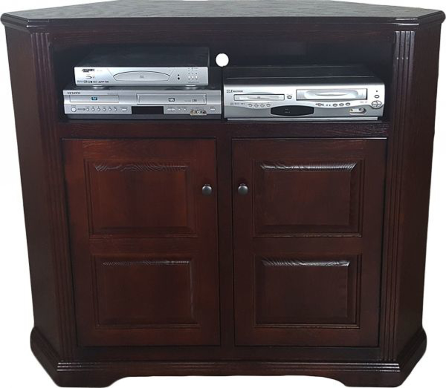 Picture of Oak Tall Curve Corner TV Stand