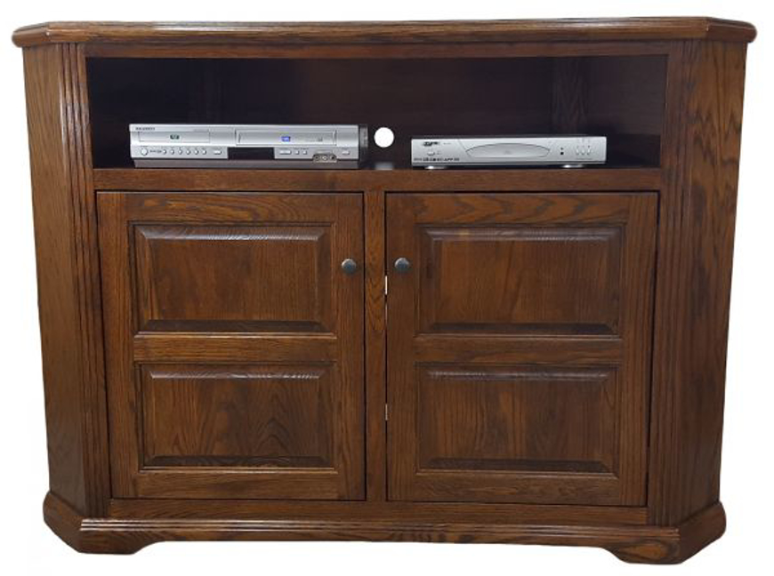 Picture of Oak Tall TV Corner Cart