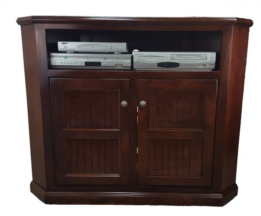 Picture of Poplar Tall Corner TV Stand