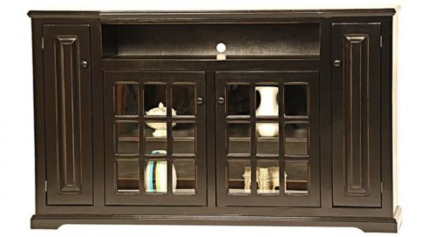Picture of Poplar Tall Curve TV Stand