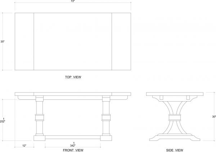 Picture of Archer Mahogany Dining Table