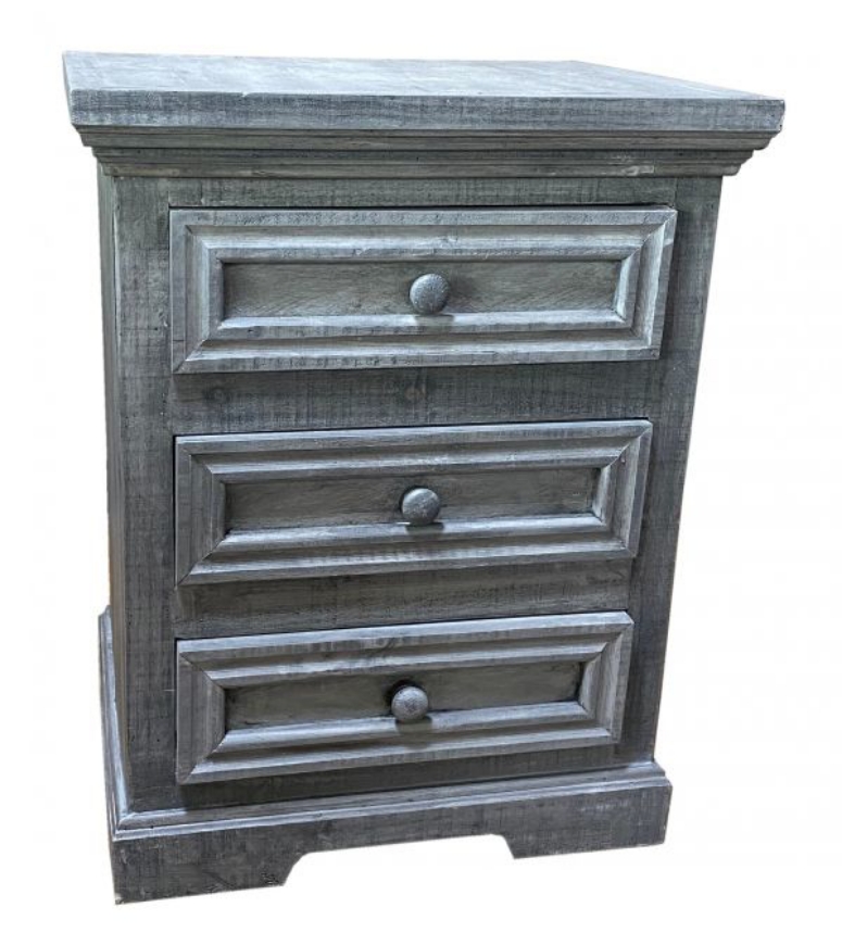 Picture of RUSTIC CHARCOAL GRAY OASIS 3 DRAWER NIGHTSTAND - MD283