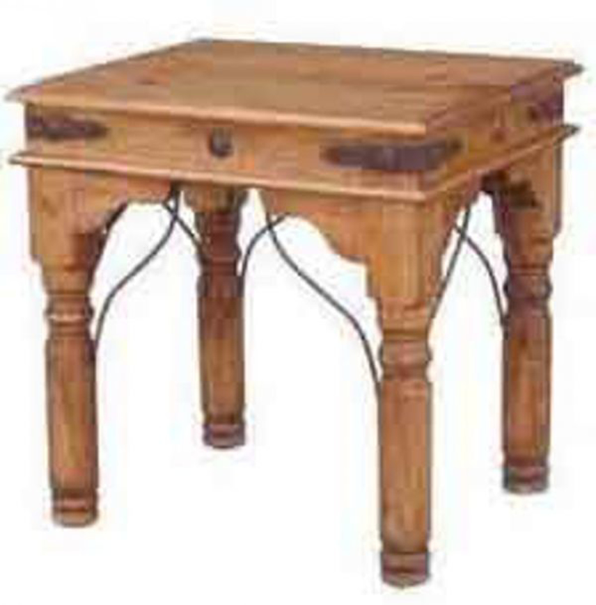 Picture of RUSTIC END TABLE WITH CONCHOS - MD517