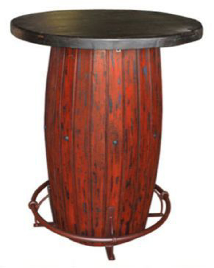 Picture of RUSTIC RED SCRAPE BARREL BAR - MD641