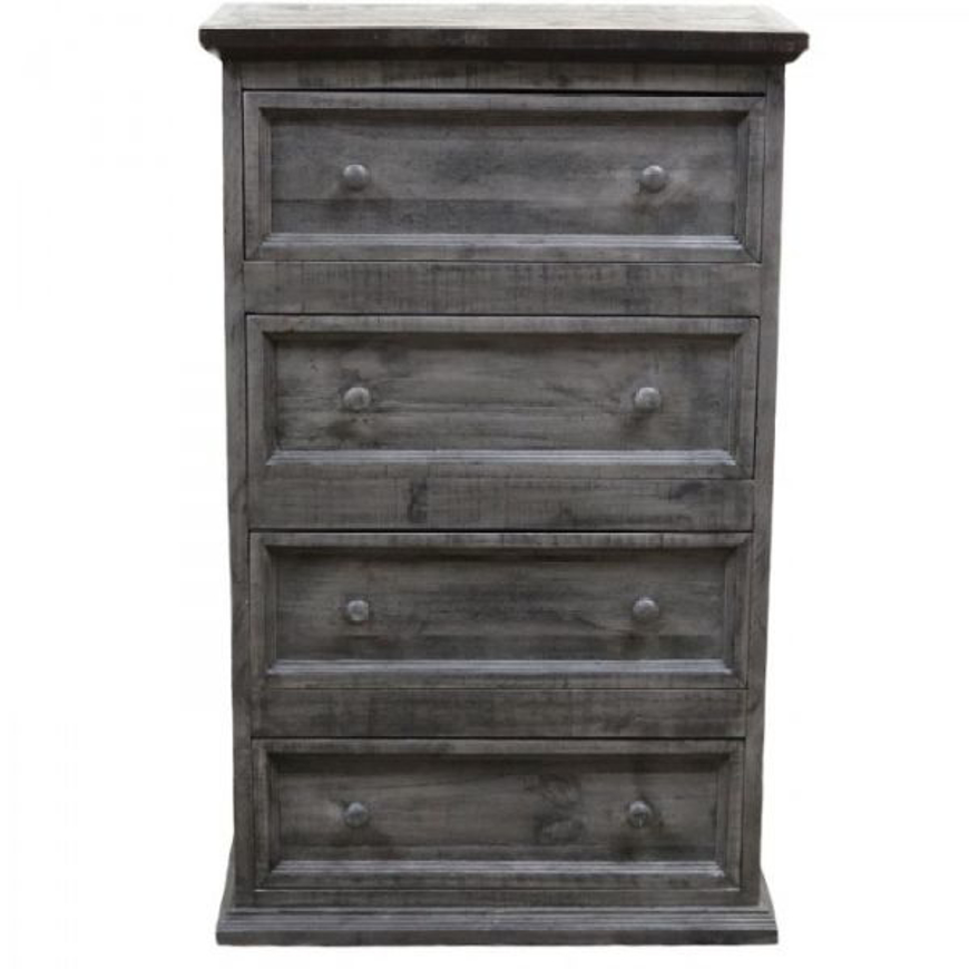 Picture of RUSTIC GRAY WITH BROWN TOP BUDGET CHEST WOOD KNOB - MD805