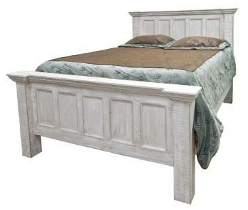 Picture of RUSTIC SMALL COLISEO WHITE KING BED - MD856