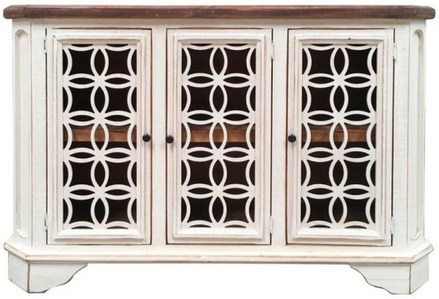 Picture of RUSTIC BELLA CONSOLE WITH GLASS - MD934