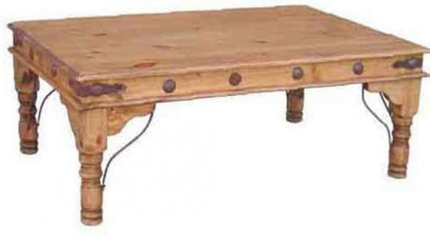 Picture of RUSTIC COCKKTAIL TABLE WITH CONCHOS - MD968