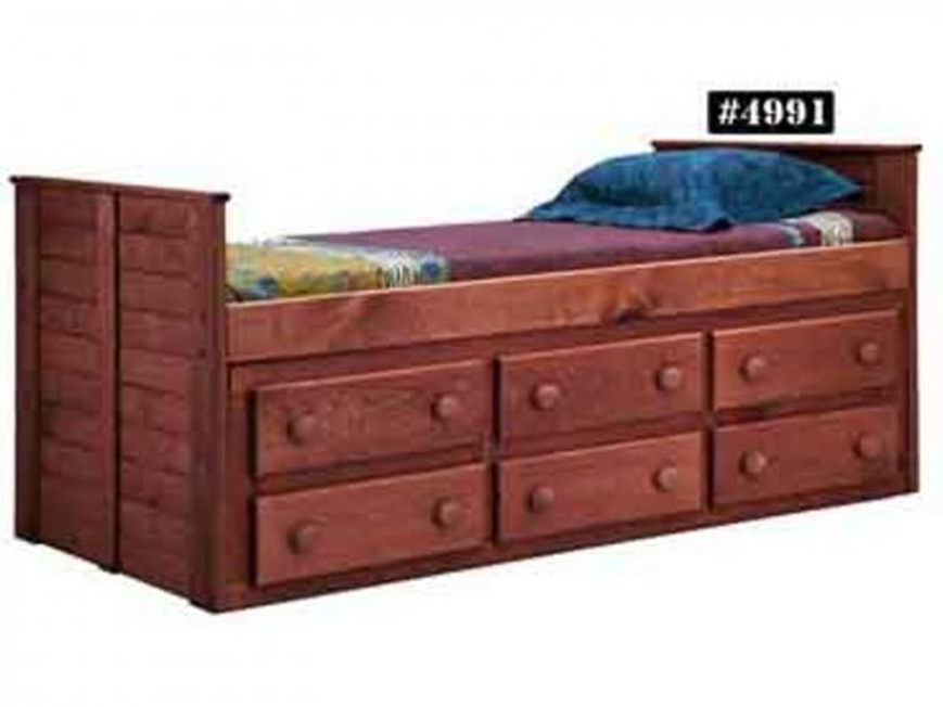 Picture of Twin Captain Bed - w/Six Drawer Under Bed Unit