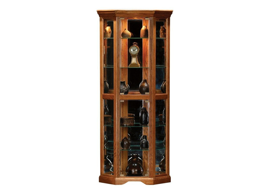 Picture of Oak Tall Corner Curio