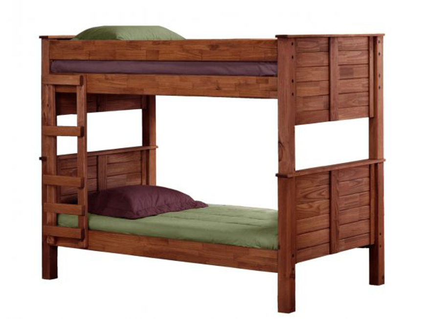 Picture of Twin/Twin Post Bunk Bed w/Queen Rails