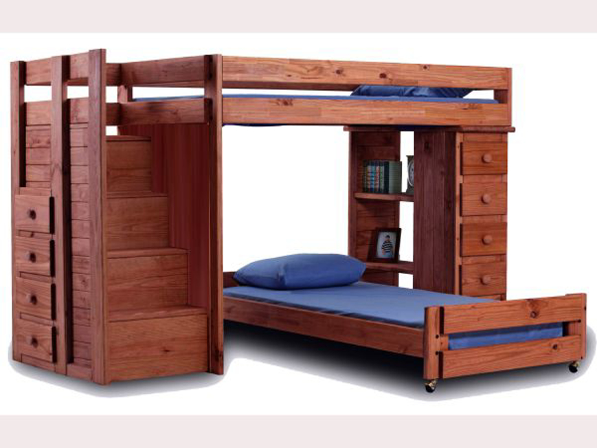 Picture of Twin/Twin Staircase Loft Bed