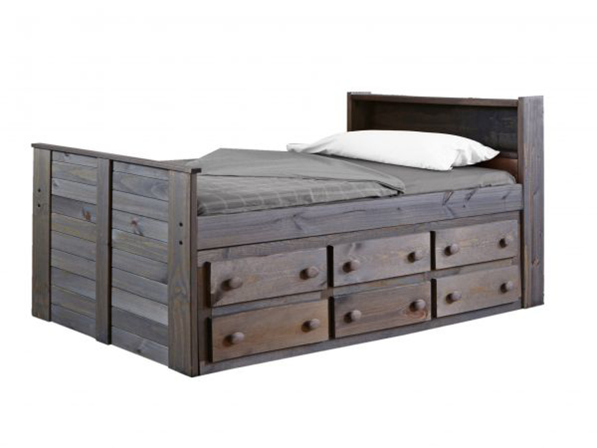 Picture of Full Bookcase Captain Bed