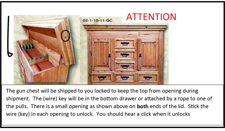 RUSTIC GUN CHEST MD49 American Oak and More