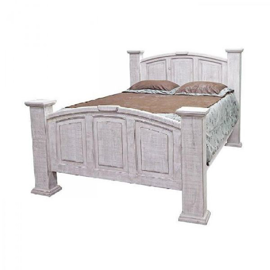 Picture of RUSTIC QUEEN MANSION BED - WHITE - MD692