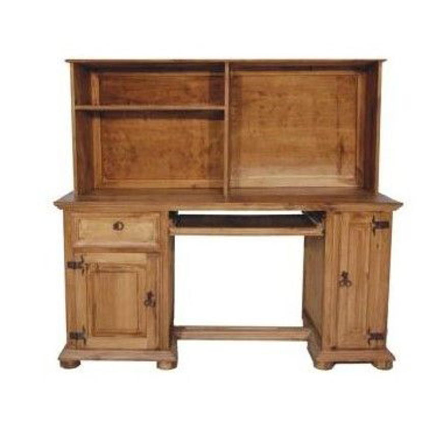 Picture of RUSTIC COMPUTER DESK WITH HUTCH - MD1003
