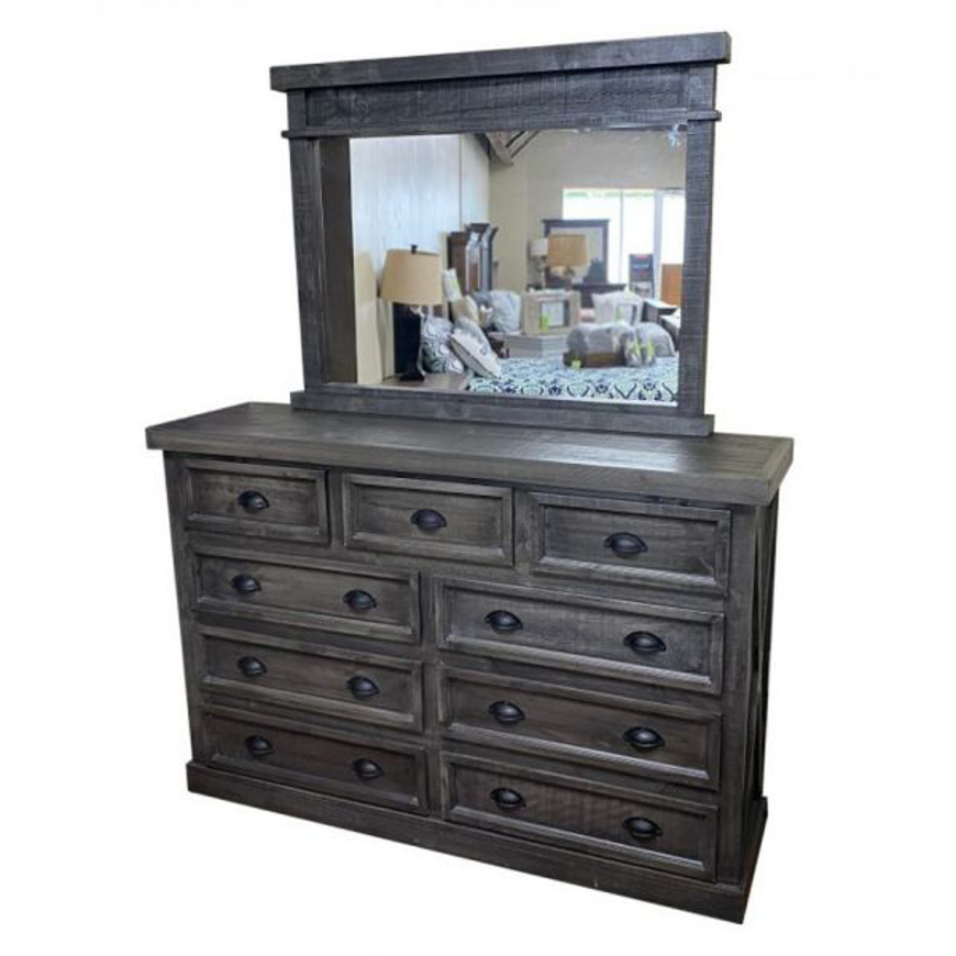 Picture of RUSTIC CRATE DRESSER AND MIRROR JM - TE113