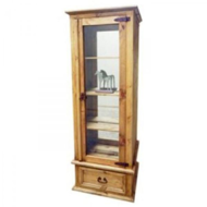 Picture of RUSTIC RECLAIM GUN CURIO CABINET WITH MIRROR - MD494