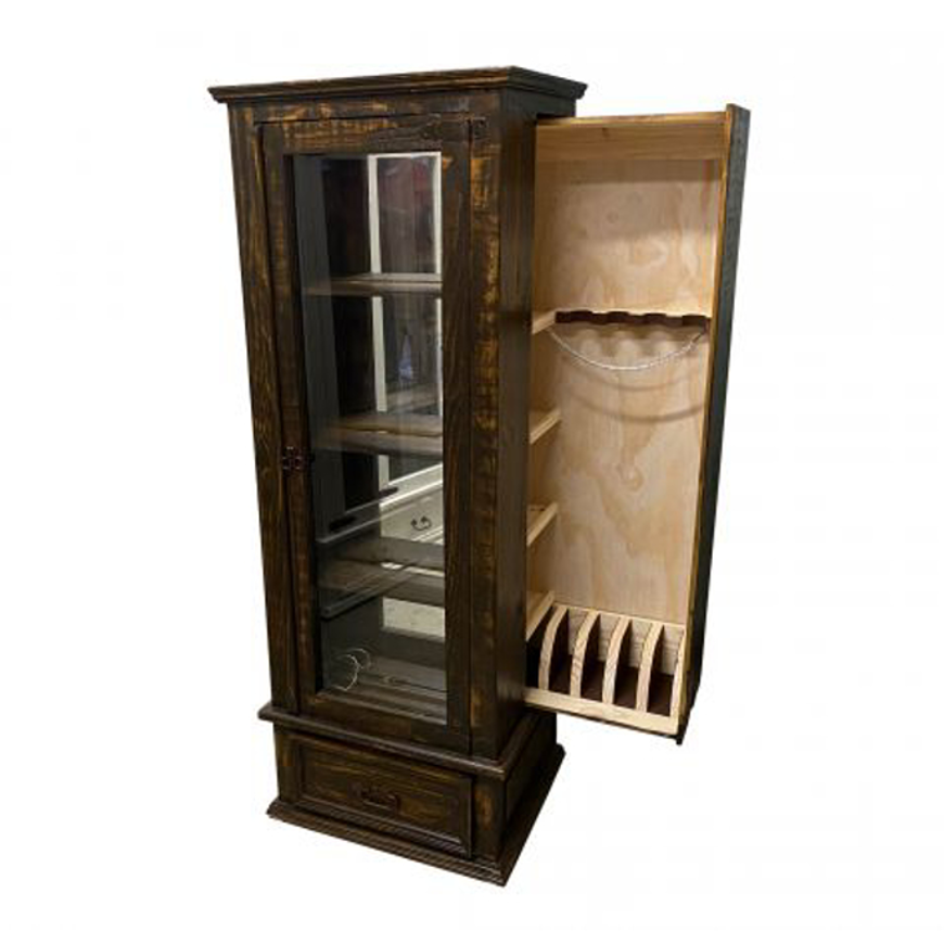 Picture of RUSTIC RECLAIM MED GUN CURIO CABINET - MD512