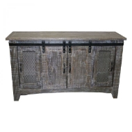 Picture of RUSTIC BARNWOOD TV CONSOLE WITH  SLIDING BARNDOOR - MD599