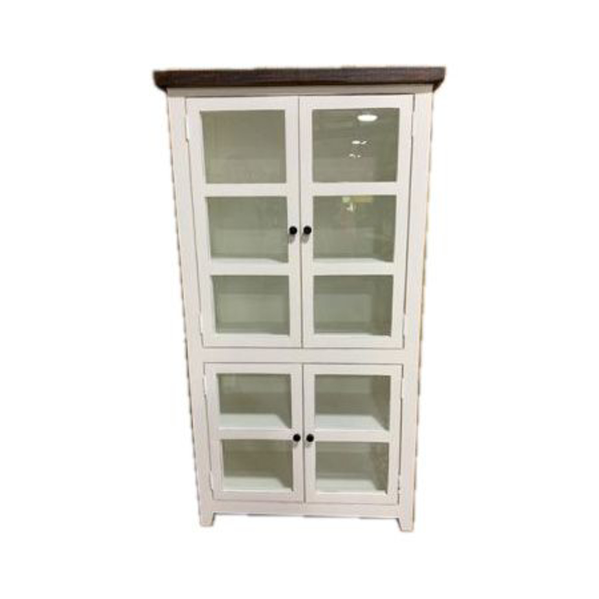 Picture of RUSTIC CABINET ANTIQUE WHITE COFFEE TOP - WO218