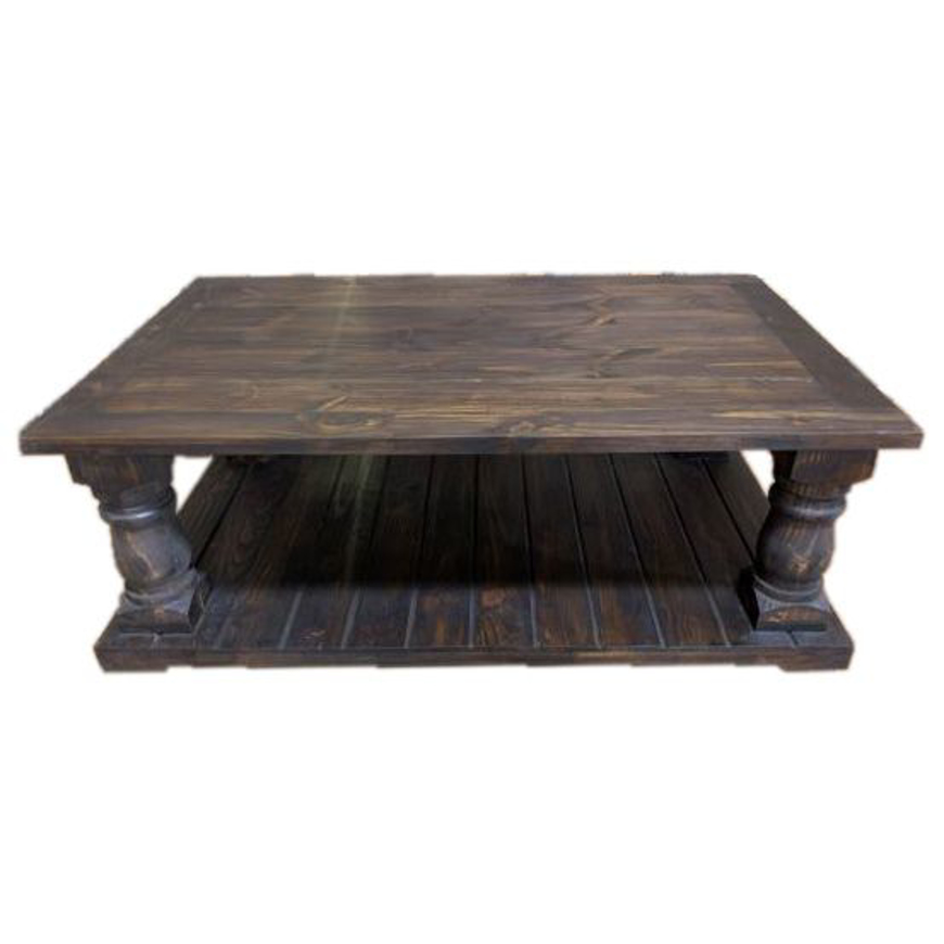 Picture of RUSTIC COFFEE TABLE DARK BROWN - TE224