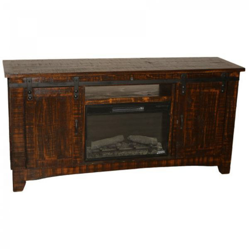 Picture of RUSTIC FIREPLACE ENTERTAINMENT CONSOLE - MD1024