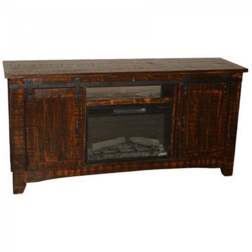 Picture of RUSTIC FIREPLACE ENTERTAINMENT CONSOLE - MD1024
