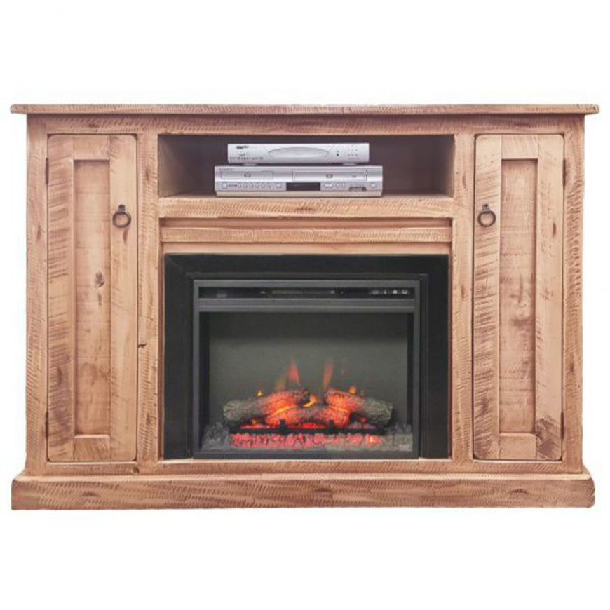 Picture of Rustic Tall Fireplace TV Stand