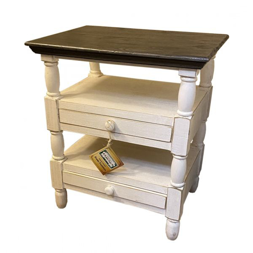 Picture of RUSTIC 2 DRAWER COTTAGE END TABLE - MD525