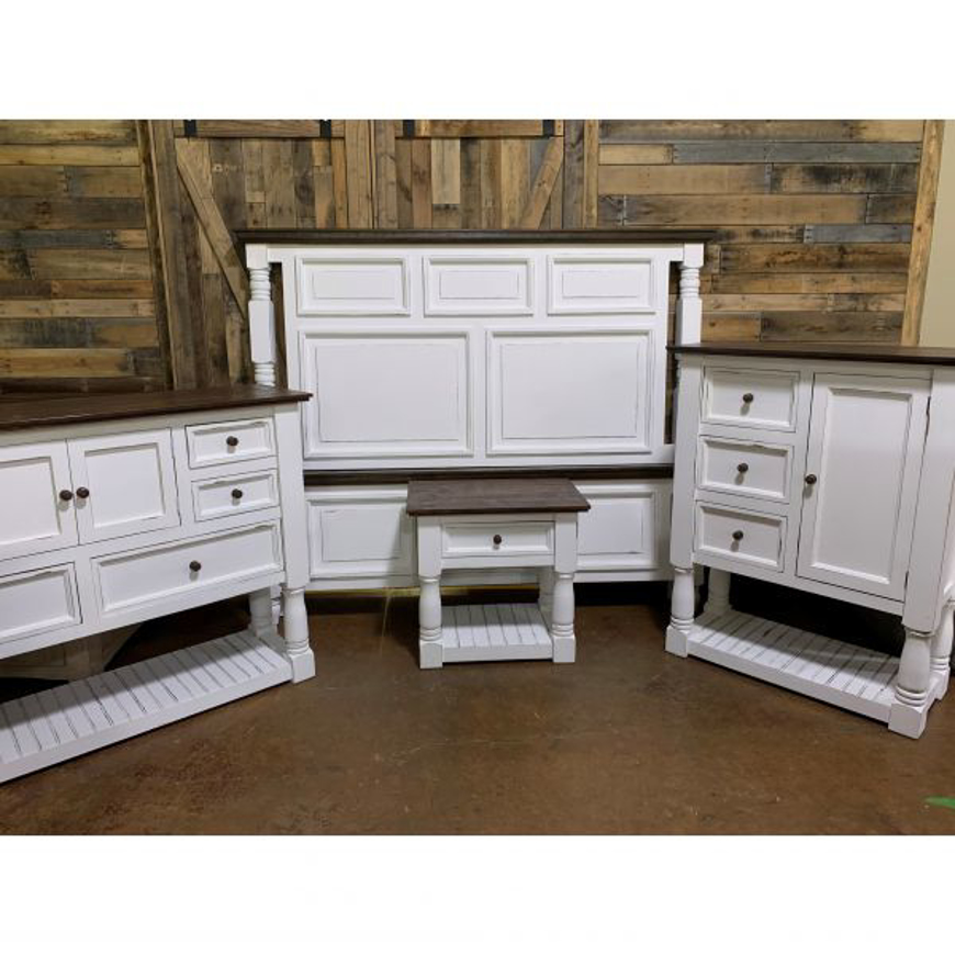 Picture of RUSTIC ANTIQUE WHITE VAIL KING SET - TE255