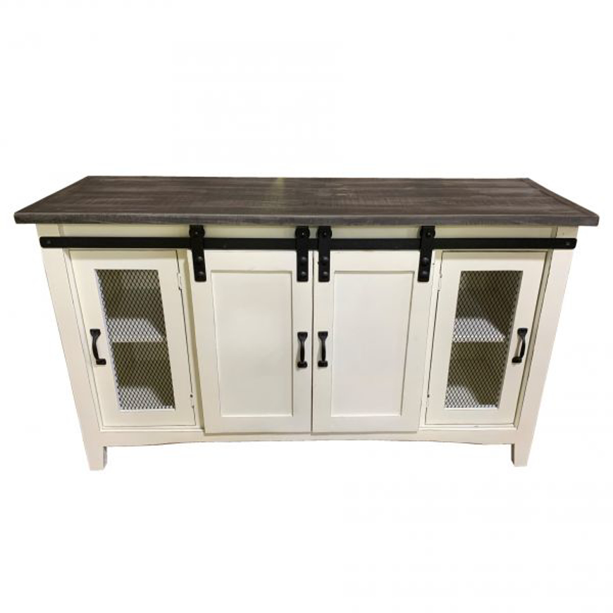 Picture of RUSTIC BARN DOOR ENTERTAINMENT CONSOLE - WO381