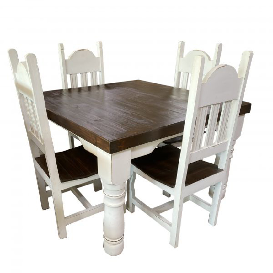 Picture of RUSTIC DINING SUITE ANTIQUE  WHITE - TE189