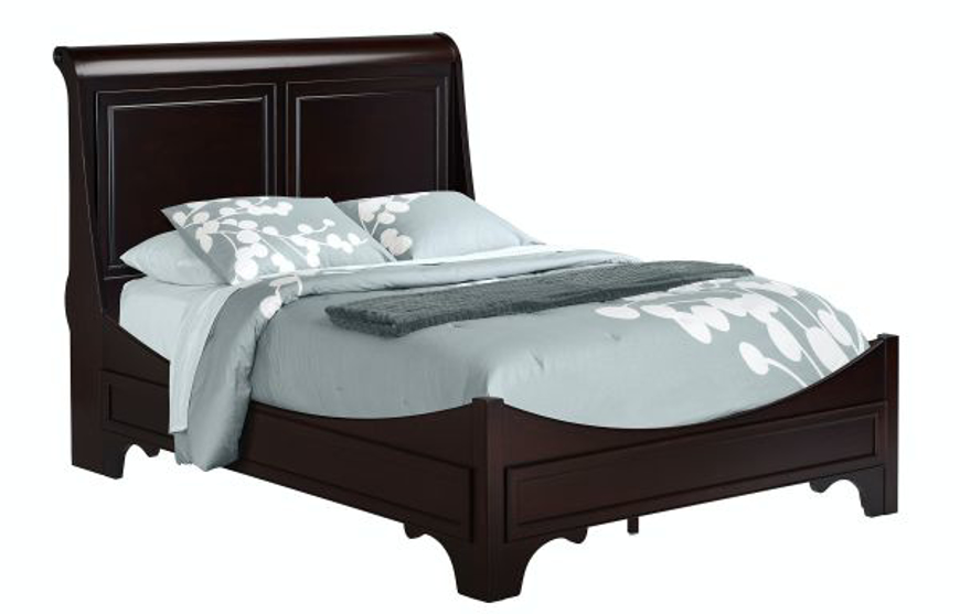 SLEIGH QUEEN BED American Oak and More