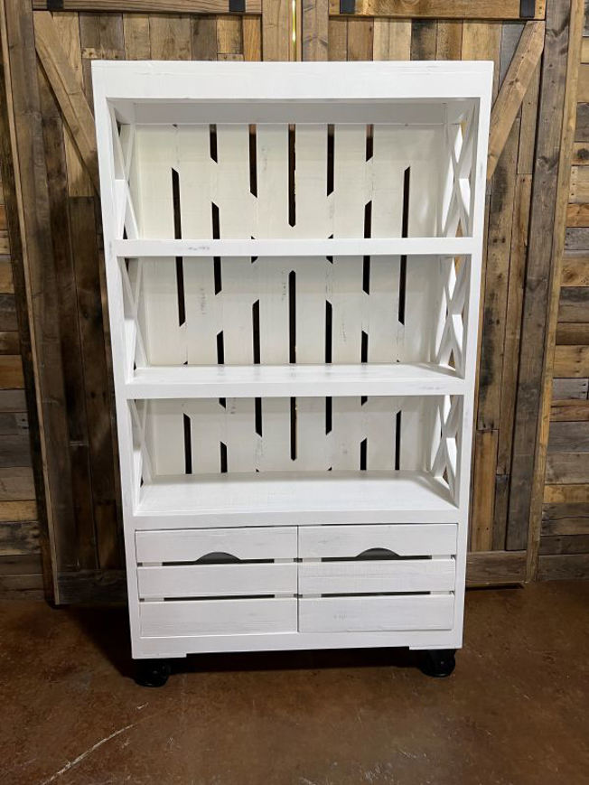 Picture of WHITE W/ GRAY CRATE BOOKCASE