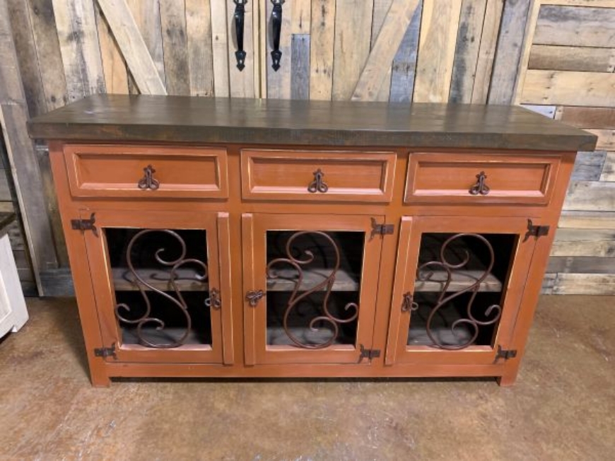 Picture of ANTIQUE RED CONSOLE-CL