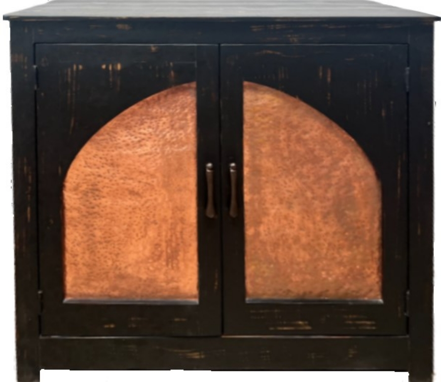 Picture of 2 DOOR BLACK CONSOLE W/COPPER