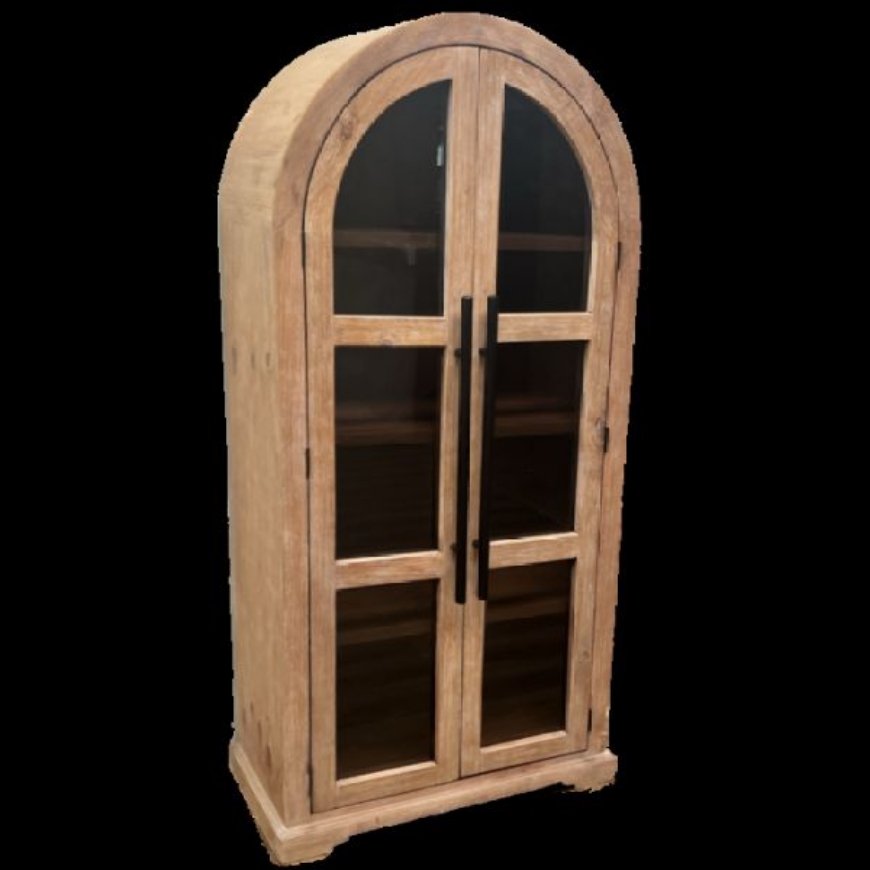 Picture of CURVE LT BARNWOOD ARMOIRE/BOOK