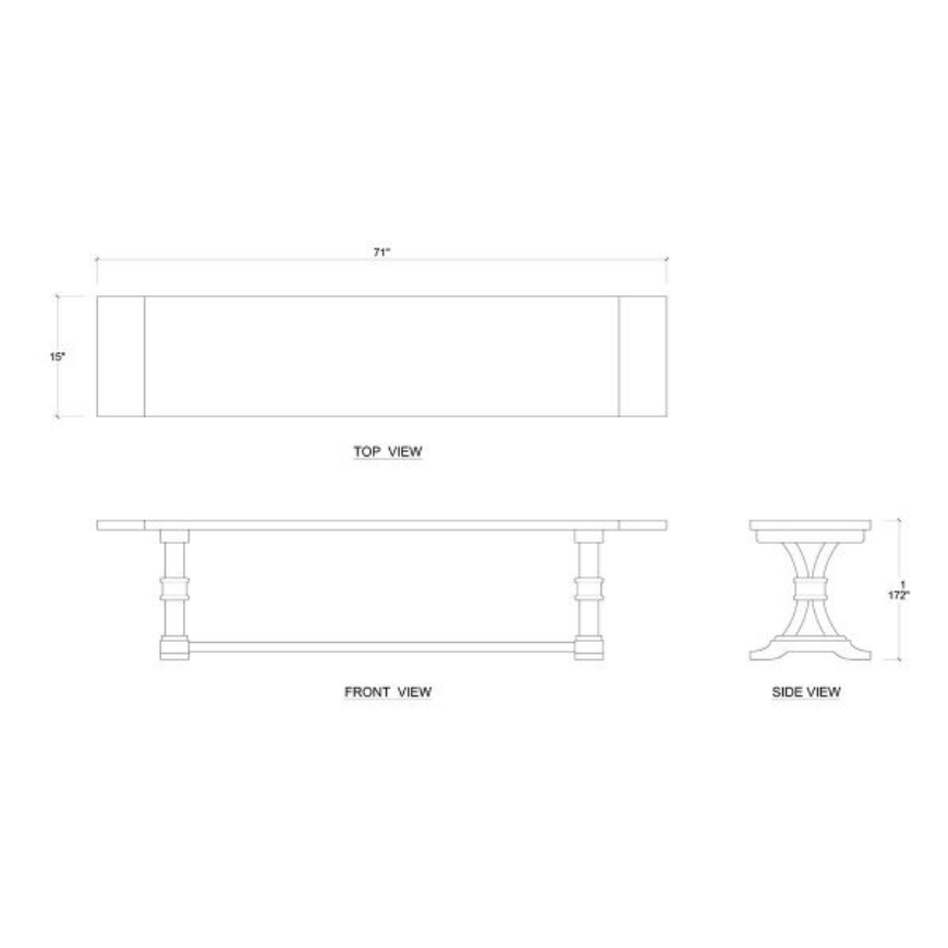 Picture of Archer Mahogany Bench