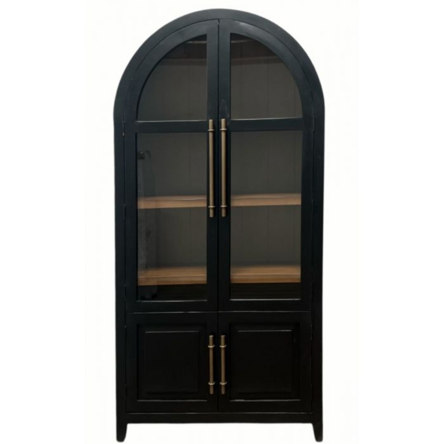 Picture of BLACK ROUND TOP CABINET W/4 DO