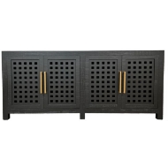 Picture of 6' MIDNIGHT 4 DOOR MIRROR CONSOLE