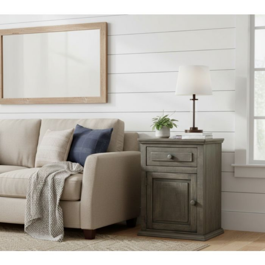 Picture of RUSTIC CHARCOAL GRAY ECONO NIGHTSTAND - MD268