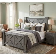 Picture of RUSTIC HIGH COTTON DOUBLE X KING BED - MD1322