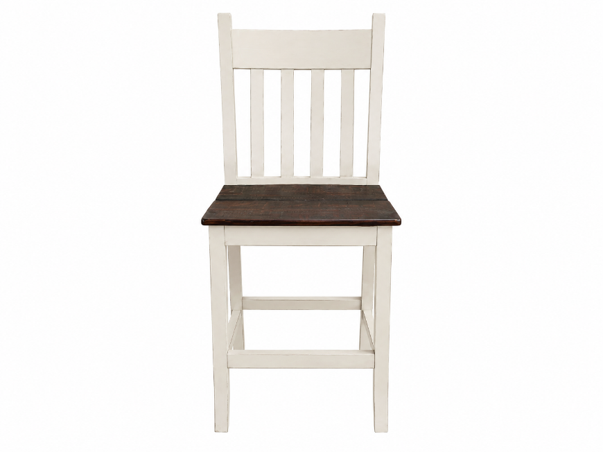 Picture of RUSTIC COUNTER STOOL WITH BACK - WO120