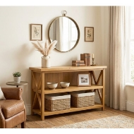 Picture of NATURAL X CONSOLE W/SHELF
