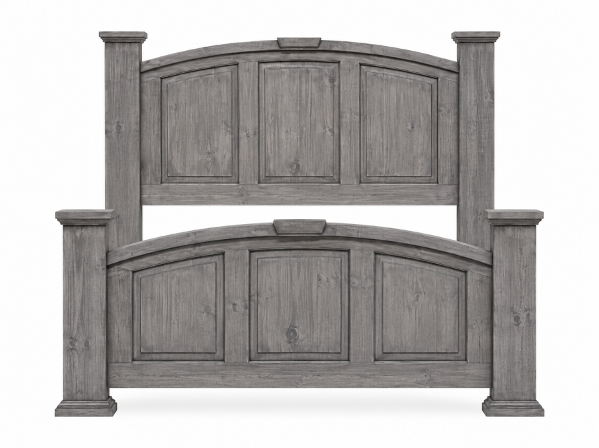 Picture of RUSTIC CHARCOAL GRAY QUEEN MANSION BED - MD781