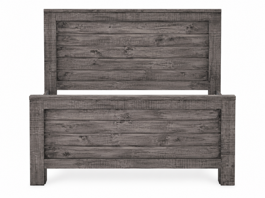 Picture of RUSTIC CURVED GRAY RANCH BED FULL - MD793