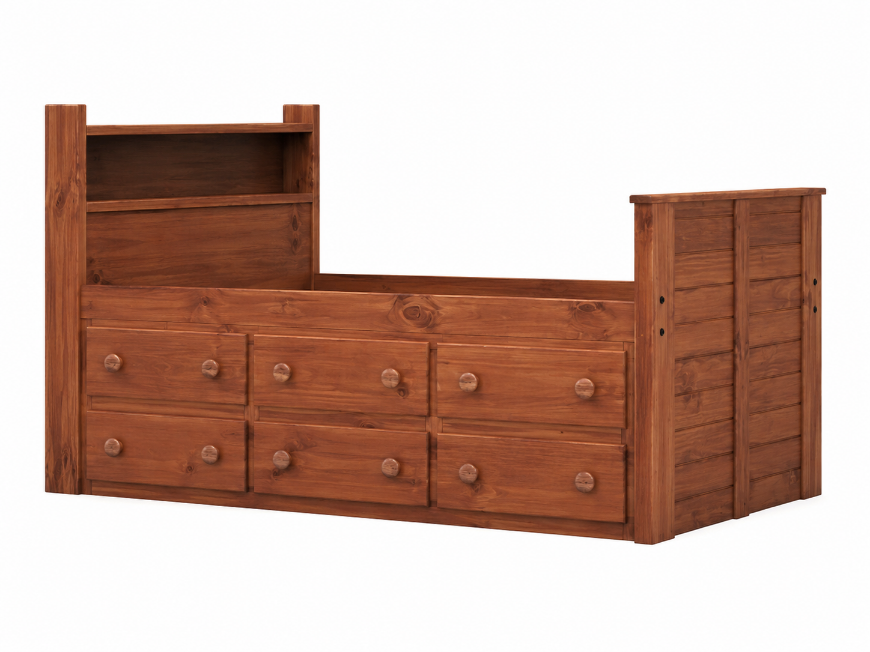 Picture of Full Bookcase Captain w/Six Drawer Unit