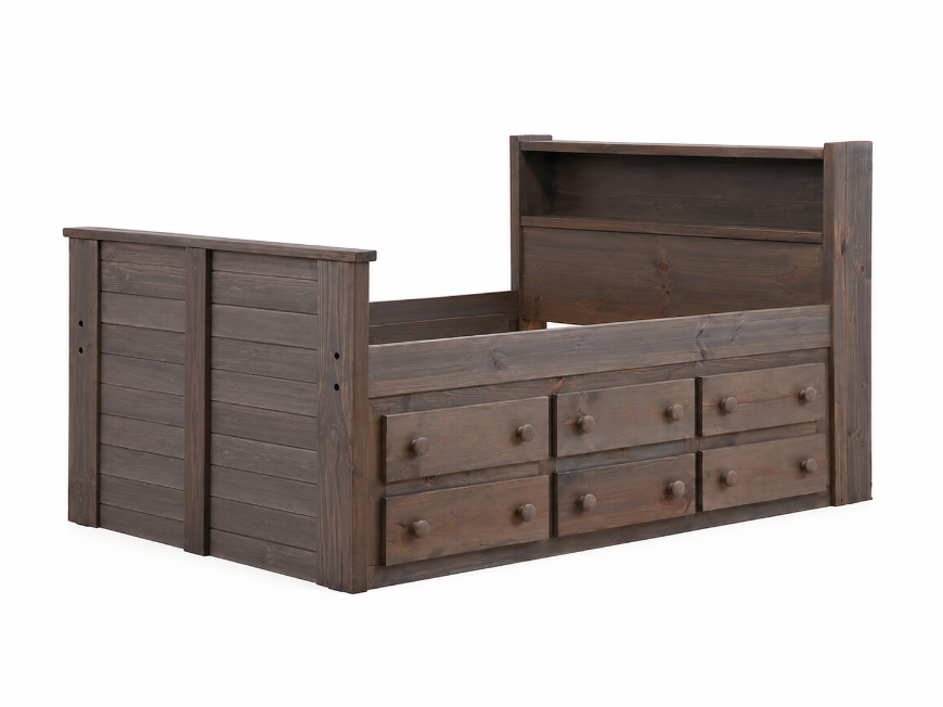 Picture of Full Bookcase Captain w/Six Drawer Unit